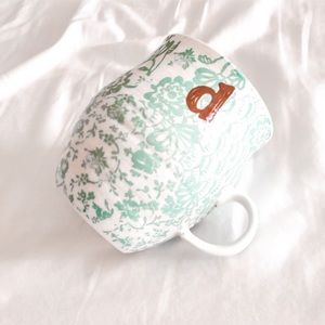 Anthropologie “d” Monogram Homegrown Coffee Mug